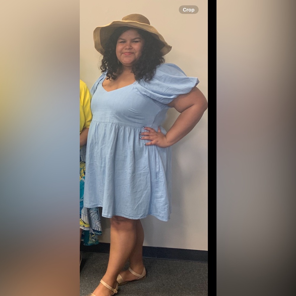 Old Navy Light Blue Chambray Mini Dress